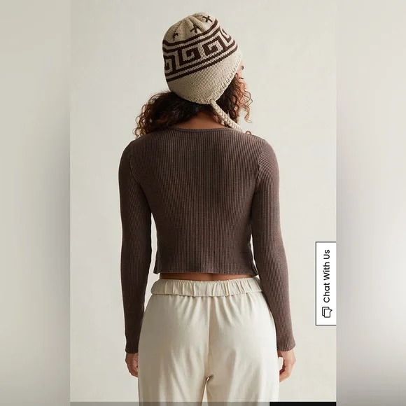 Est. Pac 1980 Waffle Knit Long Sleeve Top - Picture 2 of 7